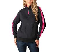 Rydale Ladies Overhead Sweatshirt Women's Sweatshirts Jumper Pull On Sweater Quarter Zip Top (as8, numeric, numeric_14, regular, regular, Horse Head Black/Bonbon)