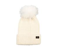 Rydale Ladies Pom Pom Hat Women's Bobble Hat Winter Beanie 12 Colours (Cream)