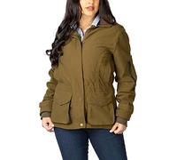 Rydale Ladies Shooting Jacket Women’s Waterproof Hunting Coat Mesh Lined 2 Colours (Light Khaki, 10)