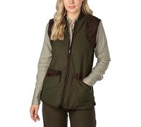 Rydale Ladies Shooting Waistcoat Women's Hunting Gilet Waterproof Beating Gilets Green (as8, numeric, numeric_14, regular, regular, Dark Olive)