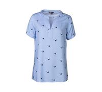 Rydale Ladies Short Sleeve Blouse Women's Printed Blouses Relaxed Viscose Shirt (UK, Numeric, 10, Regular, Regular, Walking Pheasant Blue)