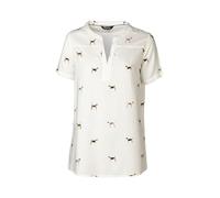 Rydale Ladies Short Sleeve Blouse Women's Printed Blouses Relaxed Viscose Shirt (UK, Numeric, 12, Regular, Regular, Hound)