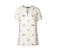 Rydale Ladies Short Sleeve Blouse Women's Printed Blouses Relaxed Viscose Shirt (UK, Numeric, 18, Regular, Regular, Owl Print)