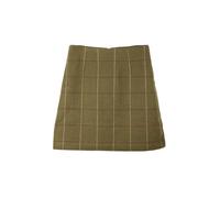 Rydale Ladies Short Tweed Skirt Womens Wool Mini Checked Country Work Skirts (UK, Numeric, 10, Regular, Regular, Olive Tweed)
