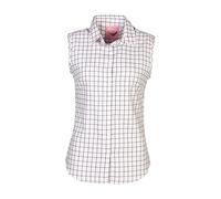 Rydale Ladies Sleeveless Country Shirt Womens Summer Shirts Blouse Top Vest Button Down (Ellie II Navy, 10)