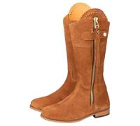 Rydale Ladies Suede Mid Calf Boots Women's Short Spanish Riding Equestrian Boot Leather Tassel (Regular Fit, Tan, UK Footwear Size System, Adult, Women, Numeric, Medium, 6)