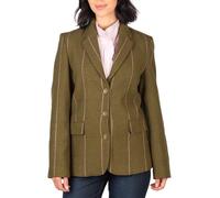 Rydale Ladies Tweed Jacket Blazer Women Smart Country Long Sleeve Jackets (UK, Numeric, 20, Regular, Regular, Olive Tweed)