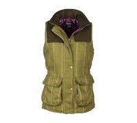 Rydale Ladies Tweed Shooting Waistcoat Women's British Gilet Jacket Coat (UK, Numeric, 20, Regular, Regular, Green/Pink Tweed)
