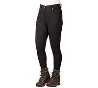 Rydale Ladies Walking Trousers Softshell Water Resistant Women's Hiking Trouser Outdoor Pants 2 Colours (Black, 12)