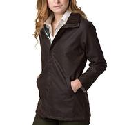 Rydale Ladies Wax Jacket Cawood Lined Waxed Cotton Coat for Walking or Shooting Brown