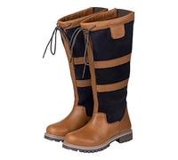 Rydale Ladies Wide Fit Tall Country Boots Women's Wide Calf Boot Tullymore Stretchy Elasticated Pull On 3 Colours (Navy, uk_footwear_size_system, adult, women, numeric, wide, numeric_6)