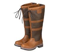 Rydale Ladies Wide Fit Tall Country Boots Women's Wide Calf Boot Tullymore Stretchy Elasticated Pull On 3 Colours (Oak, uk_footwear_size_system, adult, women, numeric, wide, numeric_6)