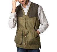 Rydale Men's Danby Tweed Shooting Waistcoat Outdoor Country 100% Wool Gents Gilet Bodywarmer