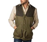 Rydale Men's Danby Tweed Shooting Waistcoat Outdoor Country 100% Wool Gents Gilet Bodywarmer