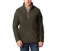 Rydale Men's Huggate Overhead Pullover Soft Fleece Half Zip Lightweight & Casual Gent's Country Jumper (UK, Alpha, 3XL, Regular, Regular, Khaki)