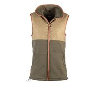 Rydale Men's Practical Hybrid Country Waistcoat Warm Fleece Tweed Gilet (UK, Alpha, 3XL, Regular, Regular, Khaki)