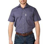 Rydale Men's Short Sleeved Shirts Check Patterned Summer Poly Cotton Work Casual Shirt