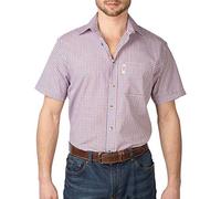 Rydale Men's Short Sleeved Shirts Check Patterned Summer Poly Cotton Work Casual Shirt