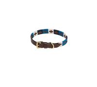 Rydale Polo Dog Collar Embroidered Adjustable Dog Puppy Hound Collars 10 Colours (Blue/White/Navy, XL-2XL)