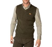 Rydale V Neck Slipover Vest Country Pheasant Motif Shooting Jumper Olive (UK, Alpha, M, Regular, Regular, Olive Tweed)