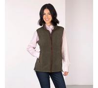 Rydale Women's Huggate Fleece Gilet - Ladies Body Warmers - Khaki - Size: UK8
