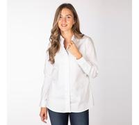 Rydale Women's Ivy Oxford Ruffled Shirt - White - Size: UK16