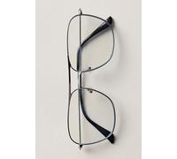 Ryder Aviator Bluelight Glasses by gabriel + simone at Free People in Silver & Blue - female