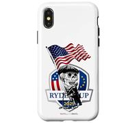 Ryder Cup 2025 Skeleton Golfer USA Flag Funny Design Case for iPhone X/XS