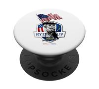 Ryder Cup 2025 Skeleton Golfer USA Flag Funny Design PopSockets Adhesive PopGrip