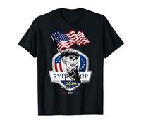 Ryder Cup 2025 Skeleton Golfer USA Flag Funny Design T-Shirt