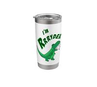 Ryder Personalized Name T-rex Gift for Boys - I'm Rrryder Stainless Steel Insulated Tumbler