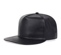RYDLE Baseball Cap Leather Snapback Hat Men Women Adjustable Baseball Cap Sport Hip Hop Golf Caps Male Female Sun Hats Gorras,Black,One Size