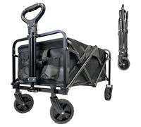 RYDR 70L Folding Trolley on Wheels, Portable Camping Cart, Collapsible Festival Wagon, Foldable Trolly for Outdoor | Garden | Picnic | Shopping | Beach | Fishing