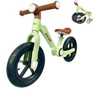 RYDR Folding Balance Bike for 2-6 Year Olds, Lightweight 12” Toddler Bicycle with Adjustable Seat, No Pedals for Walking & Balance Training, Indoor & Outdoor Use, Portable First Bike for Kids (Green)