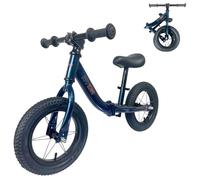 RYDR Folding Lightweight Balance Bike, Carbon Steel Frame, No Pedals, Walking Training Bicycle for Kids 3-6 Years 12 Inch (Blue)