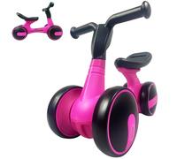 RYDR MINI Baby Balance Bike for 1-2 Year Olds, Futuristic Lightweight Toddler Ride on Toy with 4 Wheels, No Pedals Walker for Indoor & Outdoor Use, 1st Birthday Gift for Boys & Girls (Pink)