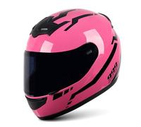 RYDZCLH Full Face Motorcycle Helmet Multiple Vents Motorbike Helmets DOT/ECE Approved Snowmobile Motocross Street Moped Racing for Men Women,Pink,L 57~59cm