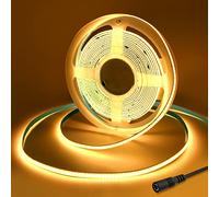RYE 3M DC12V COB LED Strip Light, Warm White 3000K,320 LEDs/M,0.5~5M Rope/Tape Light DIY as TV Backlight,Kitchen Under Counter/Cabinet/Wardrobe/Cupboard/Stairs Step Light,Power Supply Excluded.