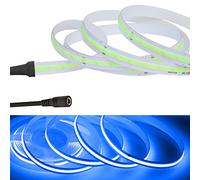 RYE 4M DC12V COB LED Blue Strip Light,320 LEDs/M,0.5~5M Rope/Tape Light DIY as TV Backlight,Kitchen Under Counter/Cabinet/Wardrobe/Cupboard/Stairs Step Light,Power Supply Excluded.