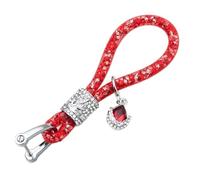 RYE Boutique Car Key Chain, Decorative Crystal Key Ring for Ladies'Key Fob,Fit to BMW Honda Audi Lexus Ford VW Mercedes Benz Nissan Cadillac Maserati Volvo Toyota-Red …