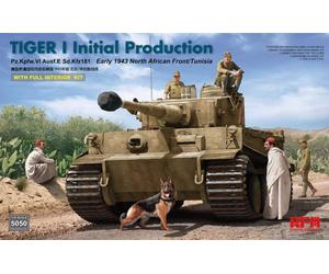 Rye Field 1/35 Tiger I Initial Production Early 1943 North African Front w/Full