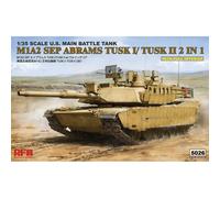 Rye Field Model 1:35 M1A1/ M1A2 TUSK with Full Interior Military Model Kit