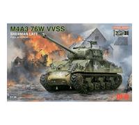 Rye Field Model 1:35 M4A3 76W VVSS Sherman late + full interior Upgrade Ver Kit