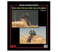 Rye Field Model 1:35 Observation German Tank Man and Captain 2 resin figuresKit