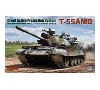 Rye Field Model RM5091 T-55AMD Drozd Active Protection System with Workable Tracks Scale 1:35 Model Making