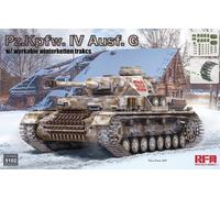 Rye Field Model RM5102 Pz.Kpfw. IV Version G with Workable Winter Chains Tracks Scale 1:35 Model Building Plastic Kit