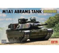 Rye Field Model M1a1 Abrams Tank Ukraine Update Version with Workabel Tracks - 1:35 Scale Armored Fighting Vehicle - Military Model Tank for Adult Hobbyists