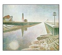 Rye-Harbour by Eric Ravilious - vintage artwork, 12x8 inch (A4) Reproduction Poster Print
