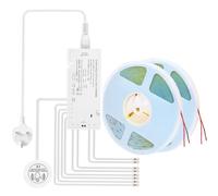 RYE Under Cabinet LED Light Strip Kit, 2x5m Cuttable 6500K White COB, Diffused Power with 8 JST & 2 Hardwired Outlets,Touch Sensor for Bookshelf, Floating Shelf,Counter,Slat Wall Panel DIY Lighting.