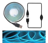 RYE USB Power 0.5M 5V COB Lightblue LED Strip Light Kit,320LEDs/M,CRI80+,Flexible Rope/Tape Light for TV Monitor Backlight,Mirror,Cabinet,Wardrobe,Cupboard DIY Lighting,Power Supply Excluded.